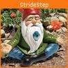 Delightful Bearded Gnome Statue Sitting With Bird For Home And Garden Dcor