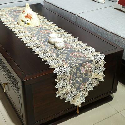 Lace Table Flag American Dining Table Flag Long Tablecloth Dust-proof Shoe Cabinet Cloth Cover Towel European TV Cabinet Cover Cloth Coffee Table