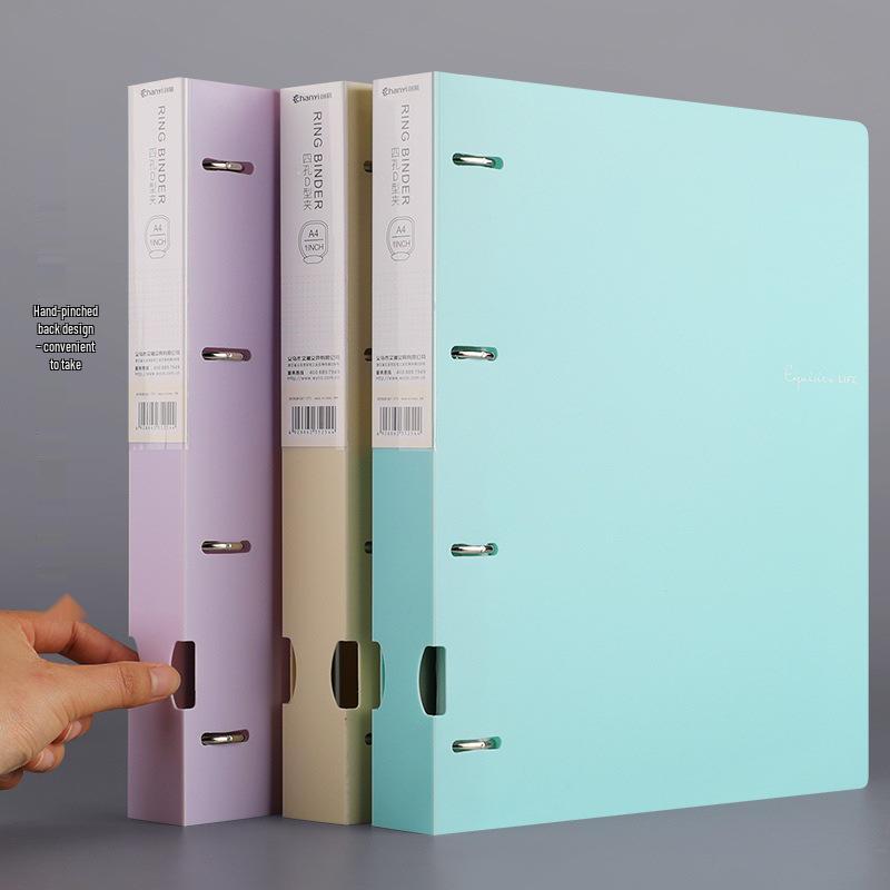 A4 Four-Ring Binder Document Storage Clip Folder