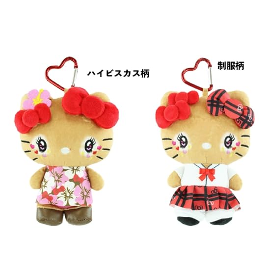 Yasuda Tsusho Hello Kitty Heisei Retro Kogal Series Mascot Pouch Hibiscus Approx. H15xW19xD5cm KT Ko