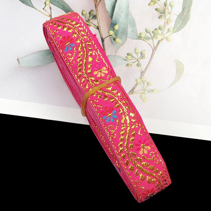 2cm Ethnic Style Colorful Jacquard Lace Ribbon for Curtains and DIY Clothing Accessories