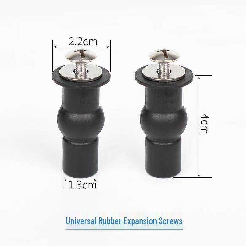 Universal Toilet Seat Screws and Fixing Nuts - Round Bottom-Mount Bolts