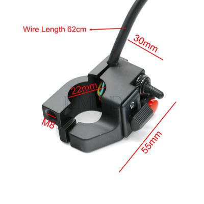 LMoDri Motorrad anpassbarer modifizierter Lenker, Multifunktions-Scheinwerferschalter, Start-Lenkschalter, Hupe, doppelt