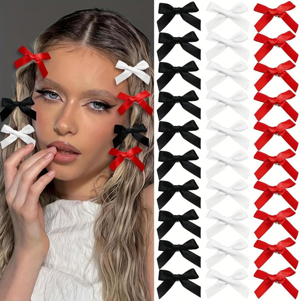 Ballet Style Ribbon Bow Duckbill Clip - Sweet 4cm Hair Accessories