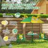 Garden Furniture Set for Children, Chairs, Table, Parasol, Bee Design, Green+Yellow