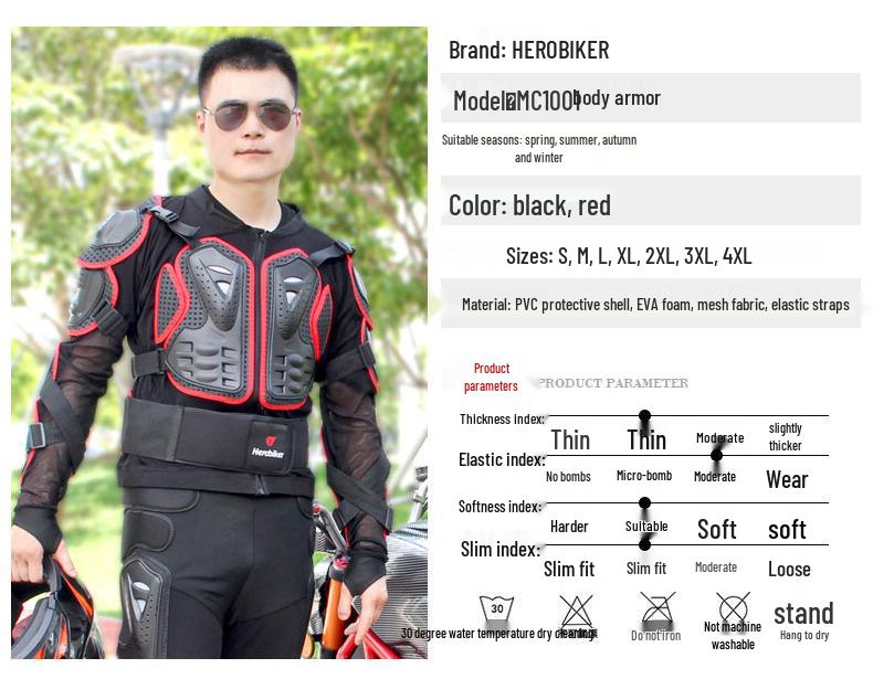 Motorcycle Off-Road Protective Armor: Leg Guards, Elbow Pads, Chest & Neck Protector