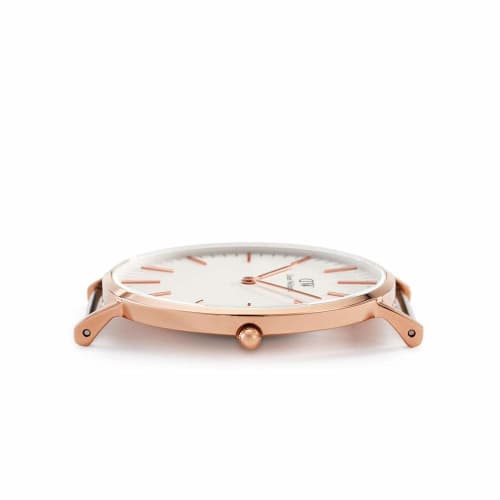 Daniel Wellington Classic Cambridge Watch DW00100006 Rose Gold with Leather Strap, 40mm