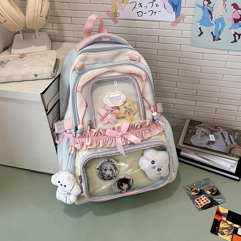 High School Students, Cute and Sweet Japanese Ba Chi Pain Bag, Large-capacity Backpack, Student Backpack Tide