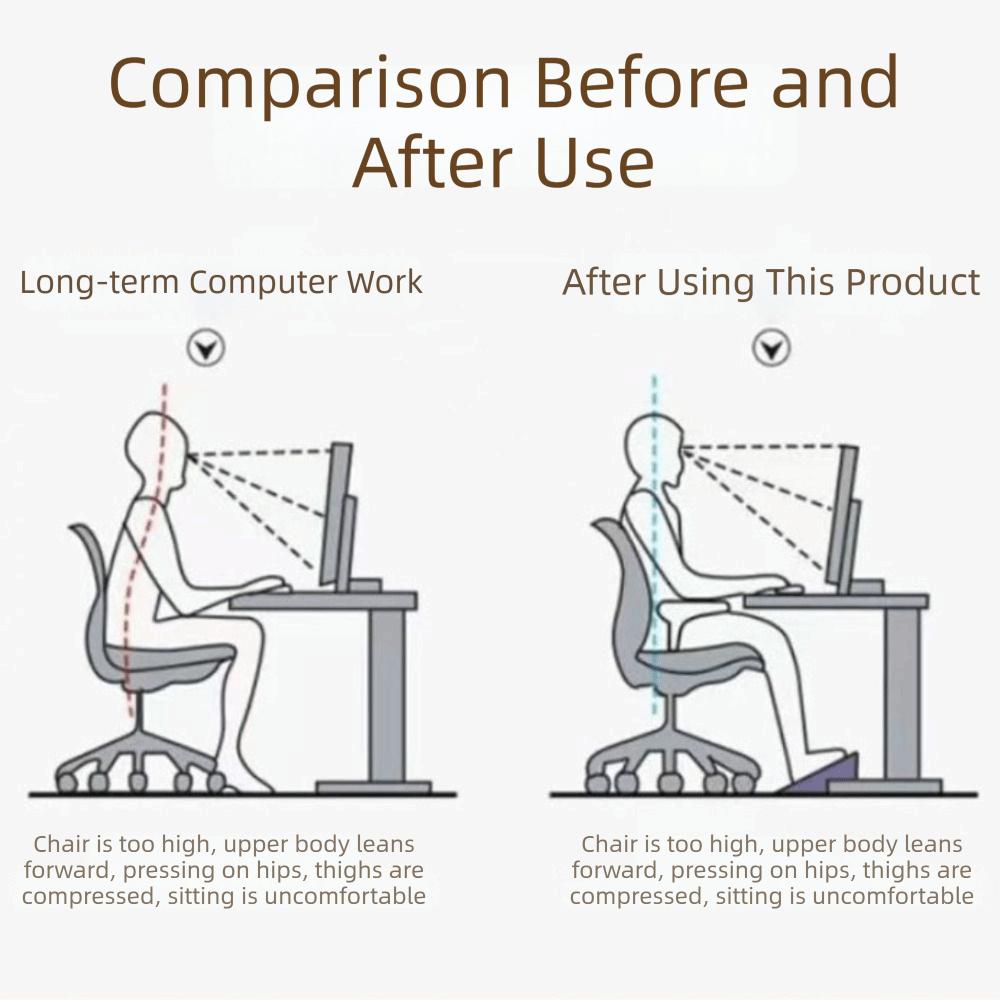 Hollow Out Under Desk Footrest Ergonomic Office Desk Leg Rest Adjustable Footstool At Work