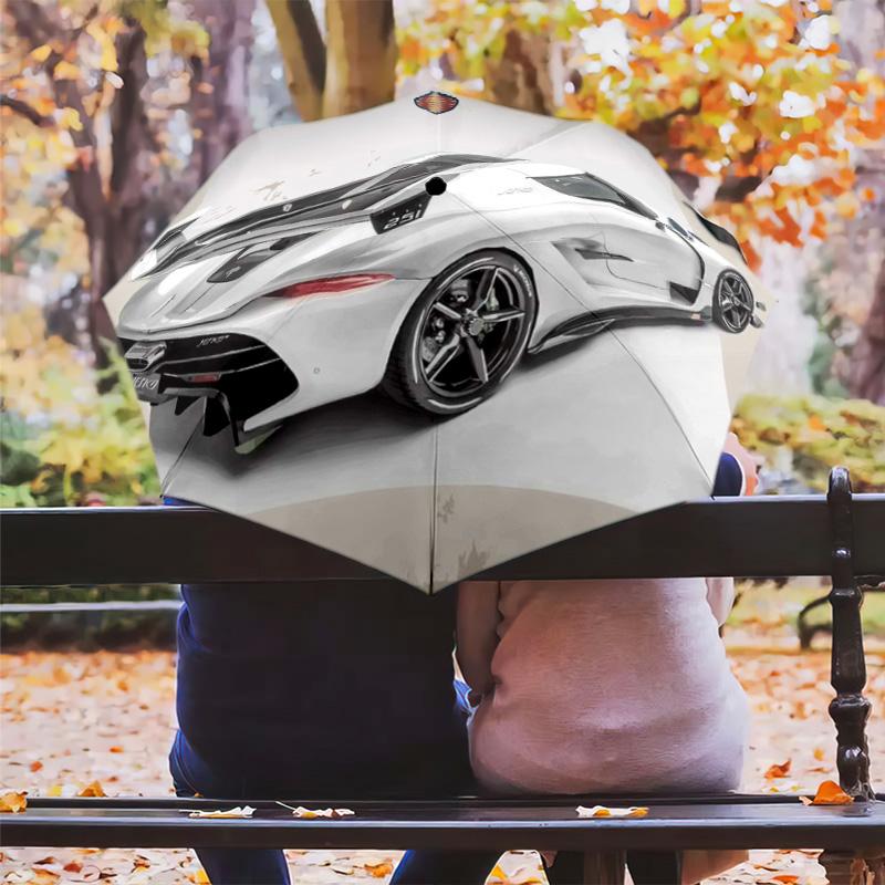 Koenigsegg Jesko: Parapluie Pliant Design Supercar Ultime Convient à Toutes les Saisons Parapluie Cadeau Portable Parapluie Solaire