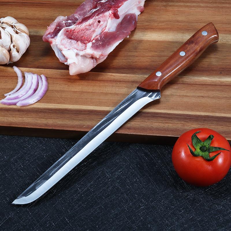 

Кухонный нож из нержавеющей стали для ветчины, нож для мяса, рыбы, суши, овощей, ножи для нарезки арбуза, инструмент