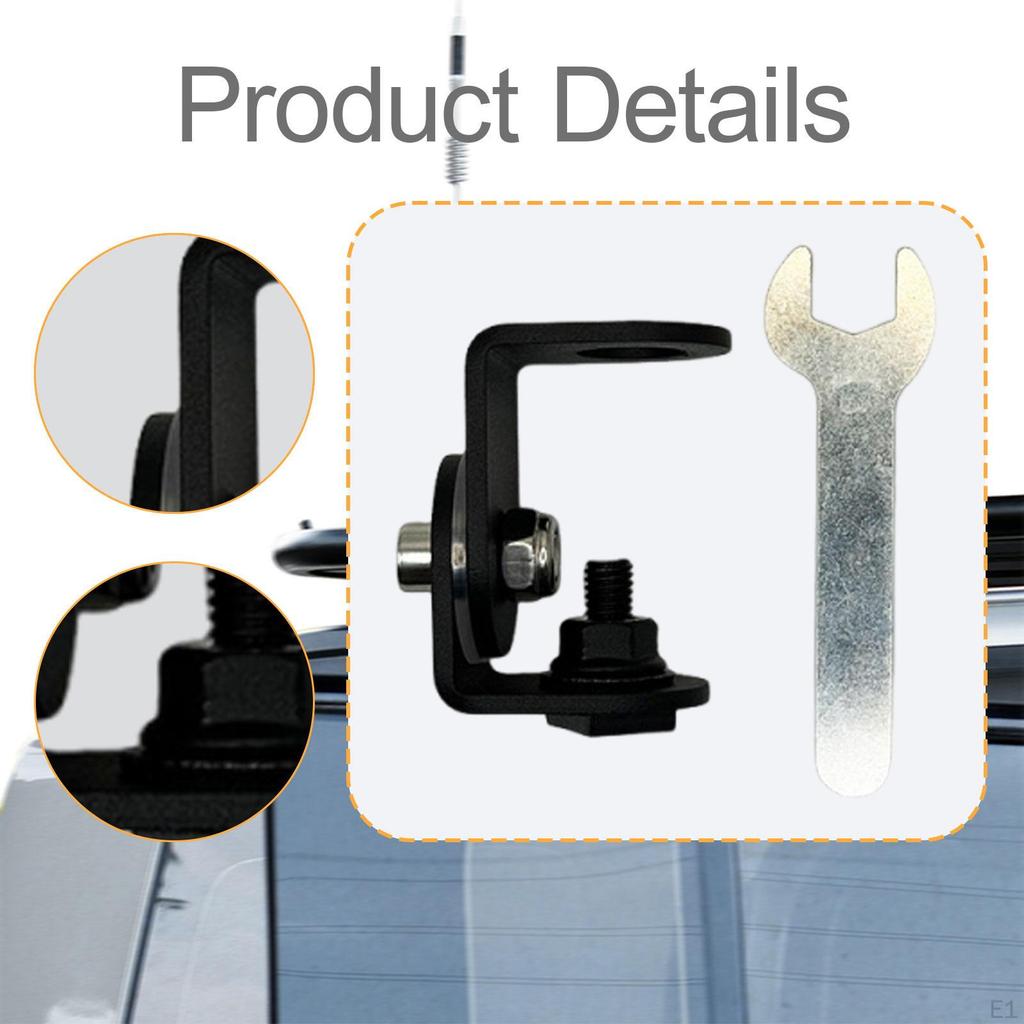 Car Antenna Mount Bracket 180° Rotation Practical Durability Sturdy Replacement Portable