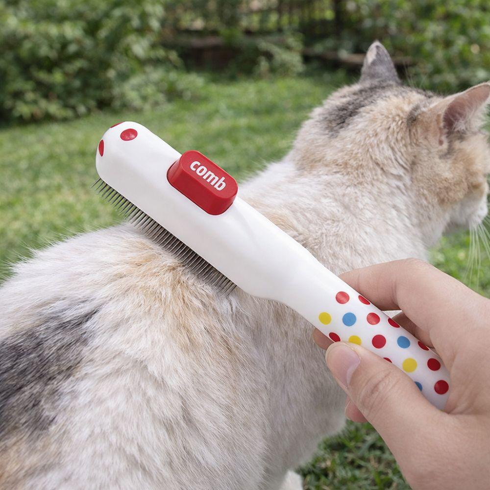 Efficient Pet Flea Comb Portable Pet Hair Knotting Comb Small Row Comb Self Cleaning Comb  Cat Care