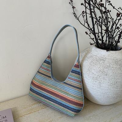Strohtasche große Kapazität Damen Sommer Neu High-End Mode Pendler-Tragetasche vielseitige Umhängetasche
