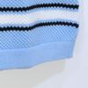 2025 Spring/Summer Women's Casual Color Block Striped Polo Collar Knitted Short Sleeve T-Shirt