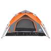 Dome Camping Tent for 3 Persons Grey and Orange Quick Release
