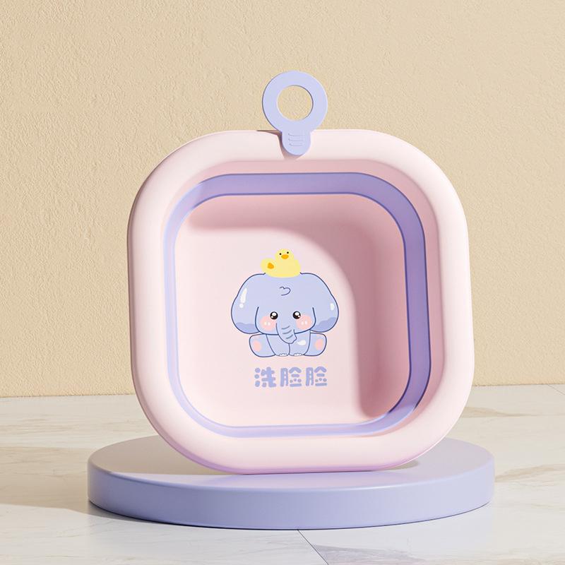 Skládací umyvadlo pro děti, Přenosné umyvadlo, Silný plastový lavor pro miminka, Domácí dětská malá miska
