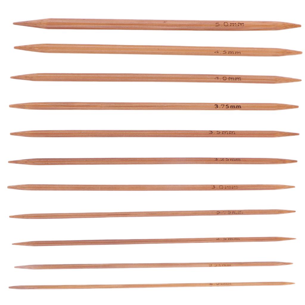 Multi-size Bamboo Knitting Set Double Pointed Knit Tools for Circular Crochet DIY Needlework Crafting Home Textiles