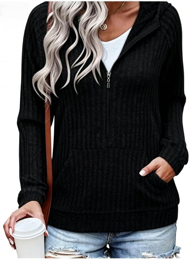 Women's Casual Loose Fit Hooded Sweatshirt Long Sleeve Pullover