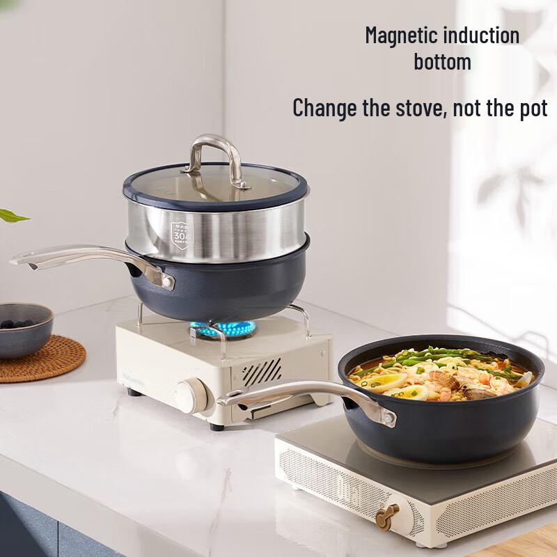 Chui Da Huang 20cm Non-stick Milk Pot with Steamer