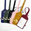 Fashionable  Pu Luggage Tag Boarding Pass For Overseas Travel Anti-Loss Name Card Luggage Tag