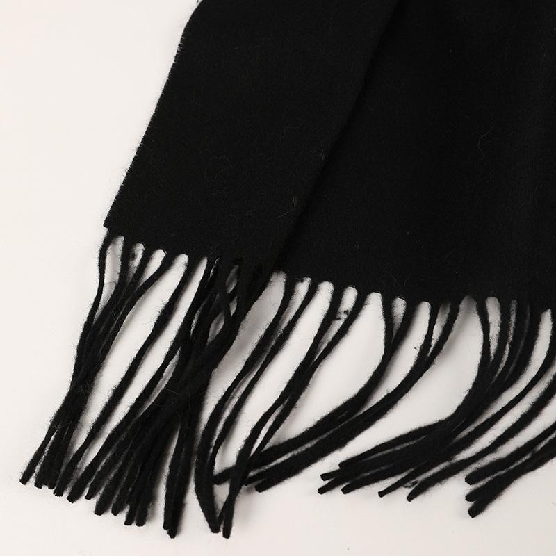 Autumn and winter new warm light luxury cashmere shawl fox fur collar tassel fashion