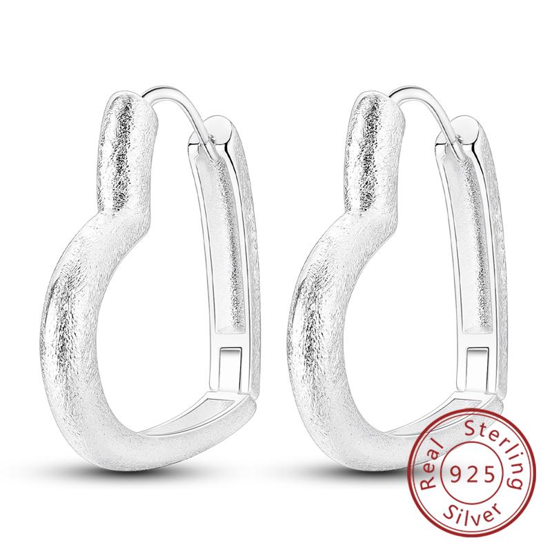 New Original 925 Silver Hoop Earrings Purple Zircon Flowers Butterflies Studs Earring For Women Wedding Engagement Gift
