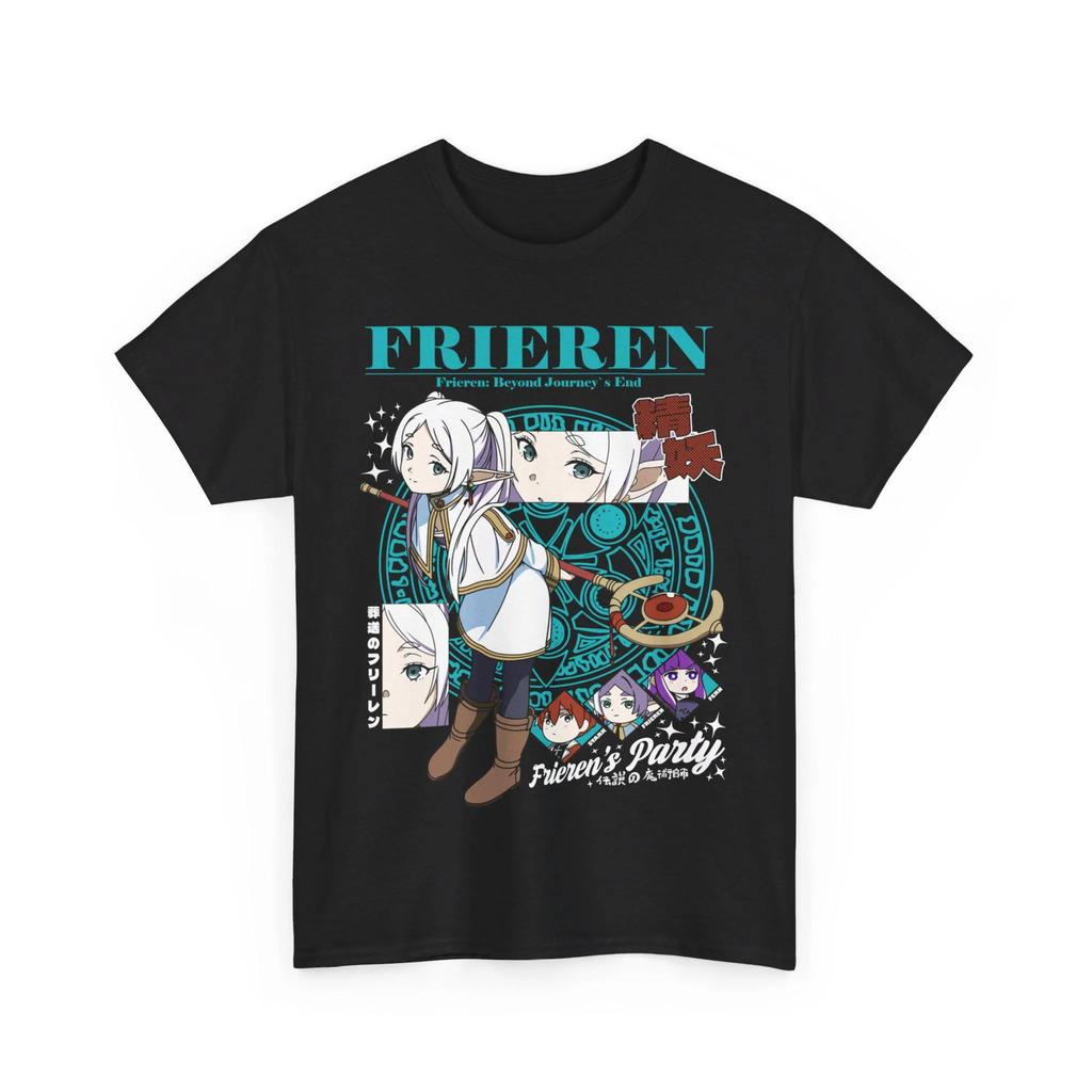 Anime Fan Art T-Shirt Frieren T-Shirt Beyond Journey's End Fern Stark Mädchen Anime Geschenke T-Shirt Anime Stil Baumwolle Kurzarm