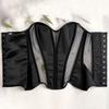 Sexy European American Ins Style Cat Ear Shaping Mesh Satin Bustier Top