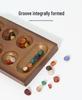 Youmai Wooden African Gem Checkers: Educational Board Game with Storage Box