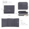 Gisele Women's Tri-fold Wallet, Compact, Small, Mini Wallet, Coin Purse, Card Slots, Large Capacity, Simple, Formal, Women's (Lamp Black)