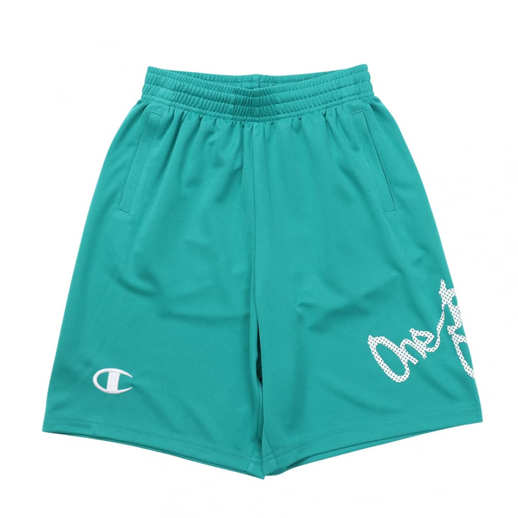 

Champion Logo Rubber Pocket Dazzle CODORLESS by Blue Green Kids Shorts, Quick-Drying, Embroidery, Print, Shorts, Knit, POLYGIENE, Basketball,