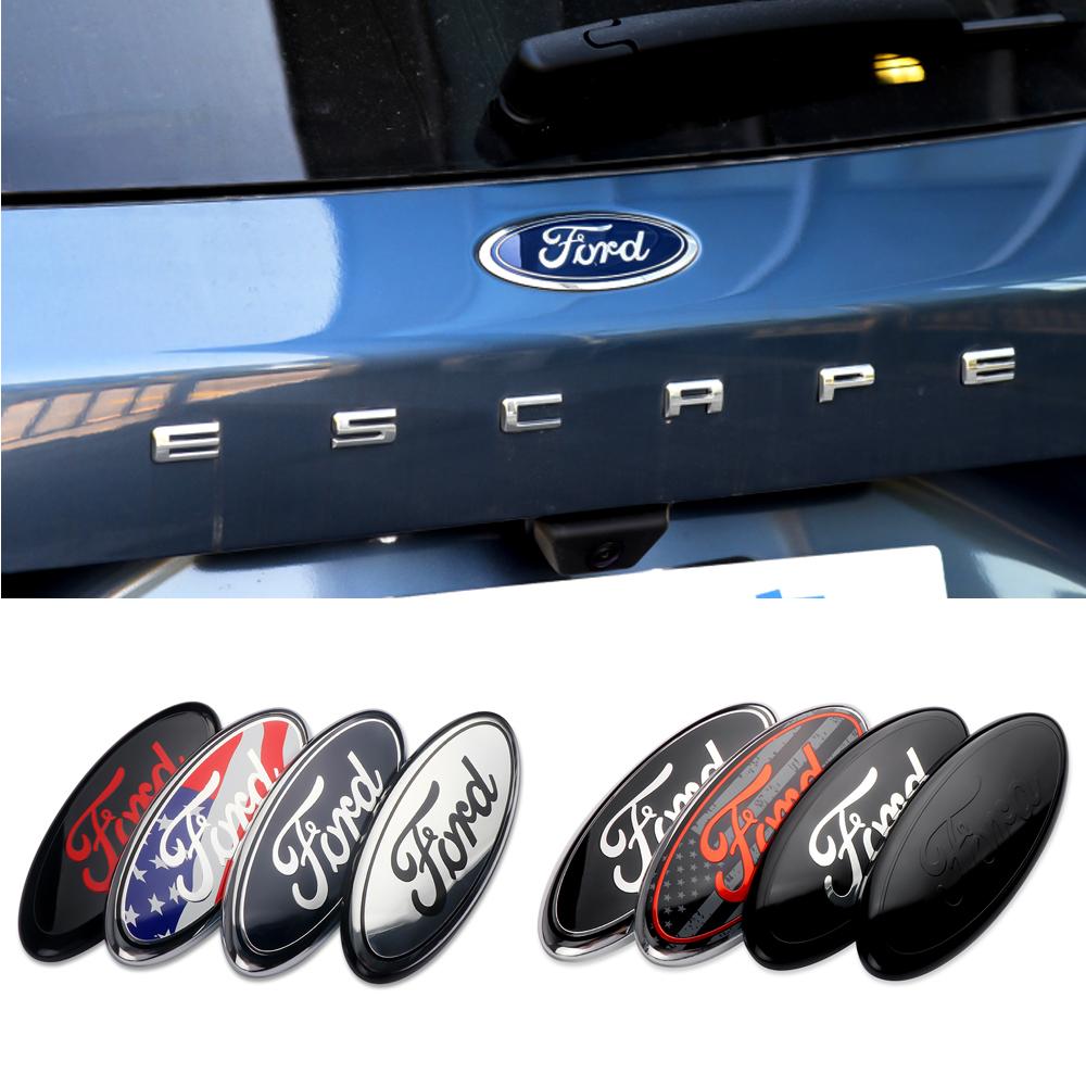 Ford Logo Car Front Hood Emblem Rear Boot Badge Front Grille Sticker For Ranger Focus Kuga Mustang Mondeo Fusion Escort Explorer