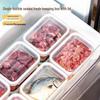 Flip-lid Fresh-keeping Food-grade Storage Box: Sealed, Microwaveable, Freezable, Ideal for Spice, Meat, and Meal Prep.
