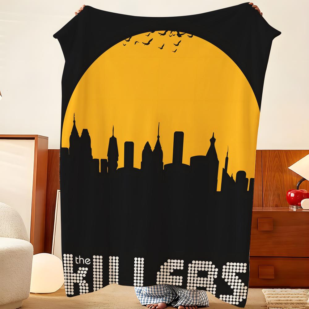 Music T-The K-Killers Throw Flannel Throw Blanket, Lightweight Cozy, Durable Washable cute Cool