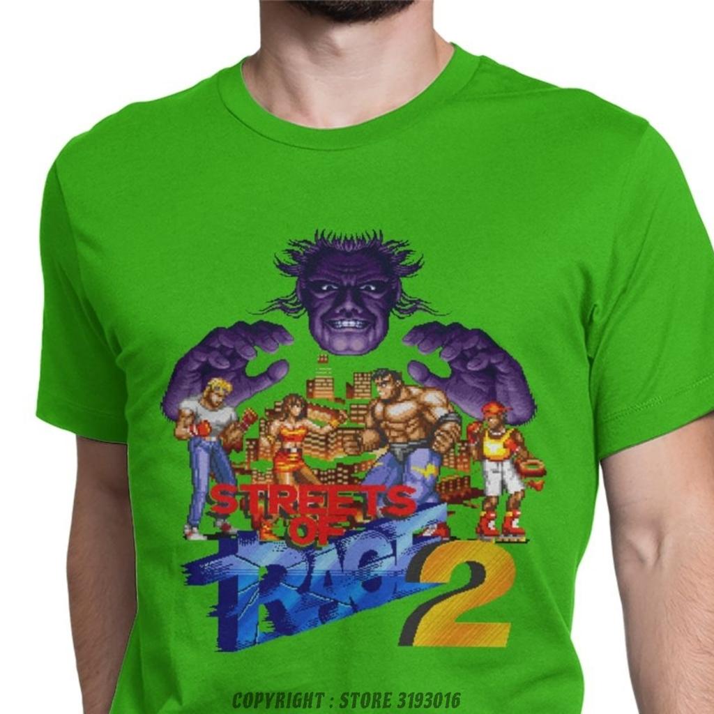 Ležérní Vintage Streets Of Rage Tričko Čistá Bavlna 3D Trička Retro Axel Zlatá Sekyra Blaze Hra Camisas Oblečení Košile