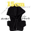 [USED] 15cm Black Hoodie Costume for Plush Toys, Korean Style