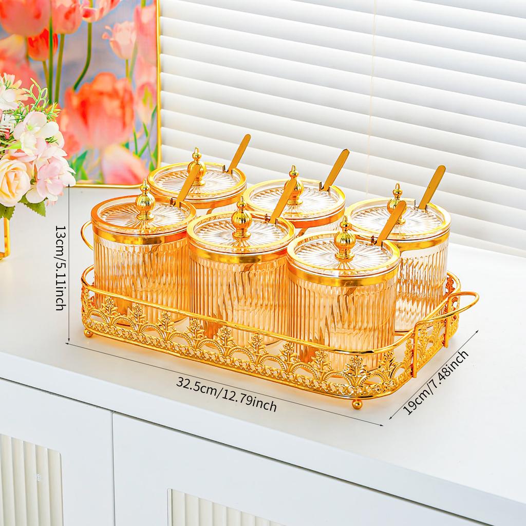 Seasoning Box Household Kitchen Light Luxury Seasoning Storage Box Desktop Seasoning Bottle Jar Sealing Seasoning Salt Jar Seasoning Jar