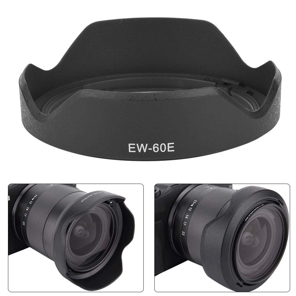 Hakeeta Lens ABS High Lens Hood for Canon IS STM EW-60E Hood, Plastic, Shading, Flower-Shaped EF-M 11-22mm F/4-5.6