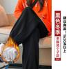 Womens Fleece-Lined Joggers 2026 Warm Thick Cotton Pants High-Waisted Loose Fit Cropped Leg Petite Regular Height
