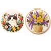 DIY Embroidery Kit Colorful Needlework Craft Animal Embroidery Flower Sewing Kits  Beginners