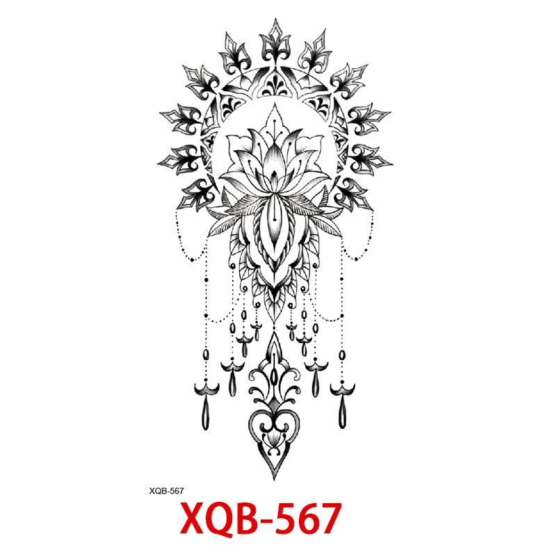 Small Full Arm Tattoo Sticker, Flower Letters, Plain Flower Tattoo Sticker Tattoo