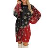 Women's Round Neck Casual Long Sleeve Plush Dresses