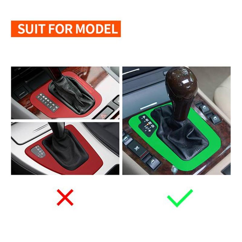 

Car LED Automatic Gear Shift Knob With Engine Start Switch Button Cover For BMW 3 5 Series E46 E60 E61