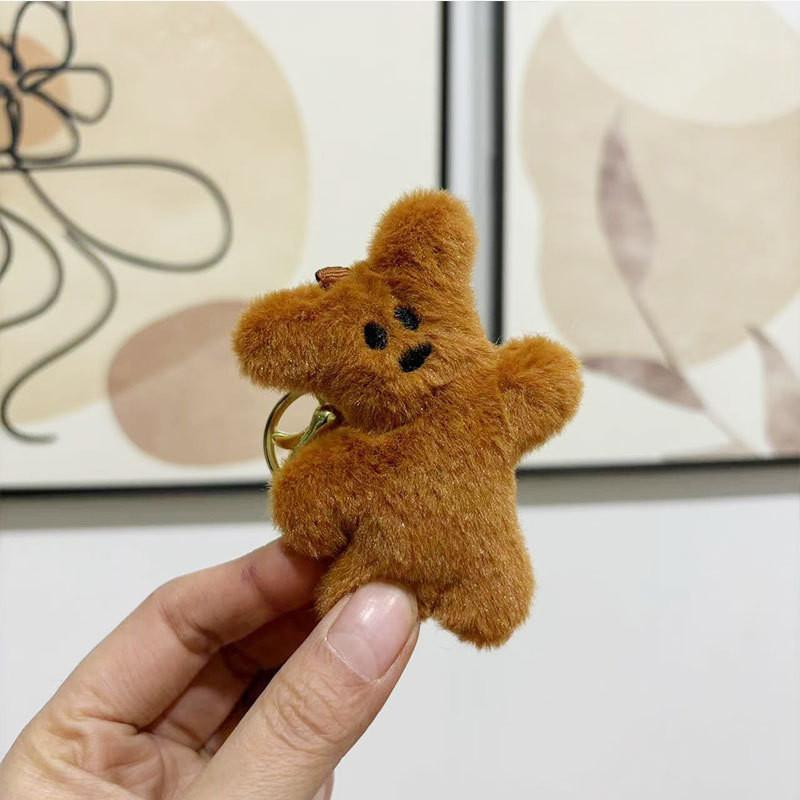 Adorable Plush Teddy Bear Keychain Soft Stuffed Animal Doll Cute Gift