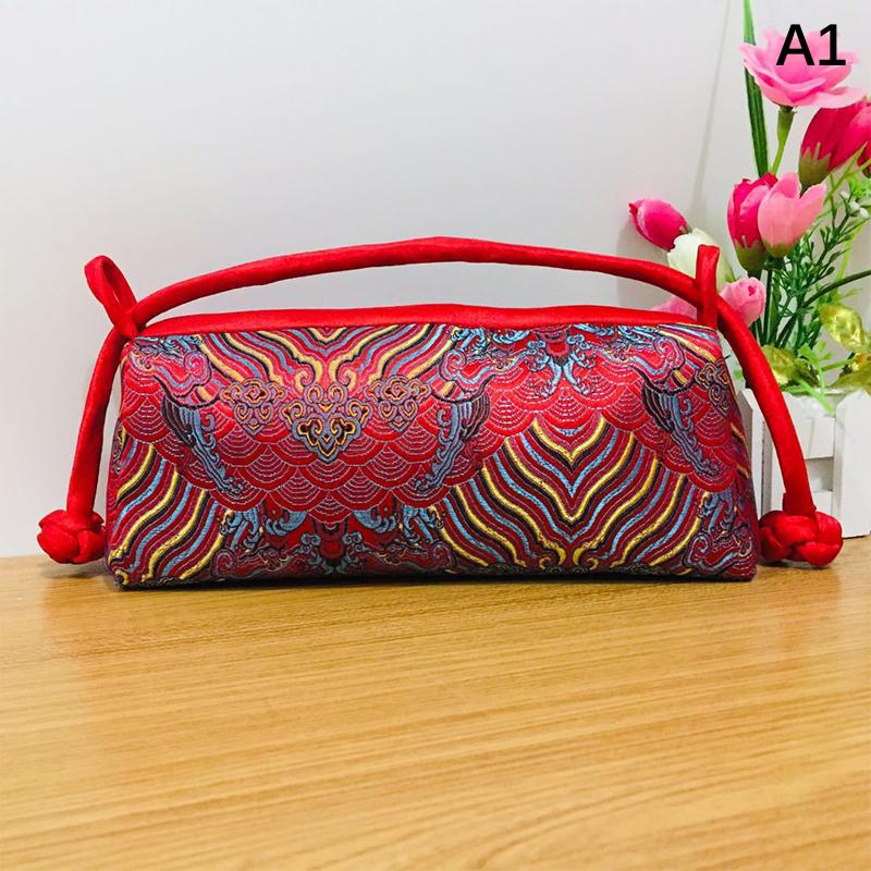 Ретро Вышивка Атласный Шелк Сумки Цветы Сумки для хранения Шелковая Вышитая Женская Сумка Подходящая Сумка Невесты Женская Сумка