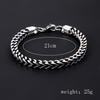 Bracciale da Uomo in Acciaio Inossidabile Semplice Prepotente Punk Alto Senso Cubano Acciaio al Titanio Bracciale Gioielli da Uomo