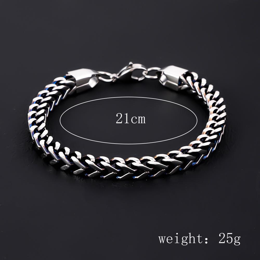 Bracciale da Uomo in Acciaio Inossidabile Semplice Prepotente Punk Alto Senso Cubano Acciaio al Titanio Bracciale Gioielli da Uomo