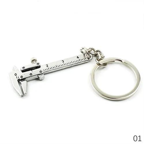 Metal Tape Measure Keychain Stainless Steel Retractable Ruler Key Ring Practical Small Tools Measuring Tools Tape Measure