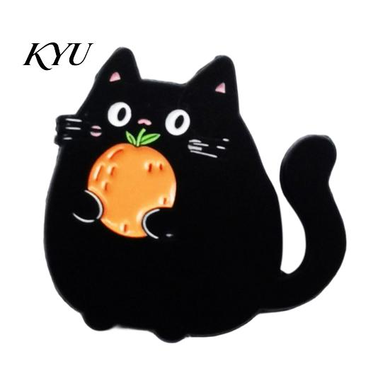 Alloy Backpack Accessory Cartoon Cat Brooch Pin, Mini Enamel Badge Pin Animal Shape Clothing Jewelry for Women Men Durable Metal